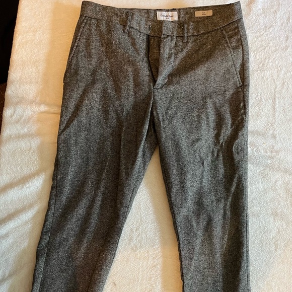 Men's Slim Fit Trousers - Goodfellow & Co Gray Wool 30x30 - Picture 1 of 3